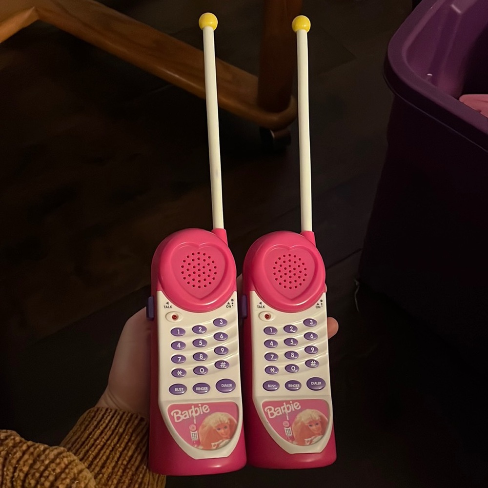 Vintage 1997 Barbie Walkie Talkies